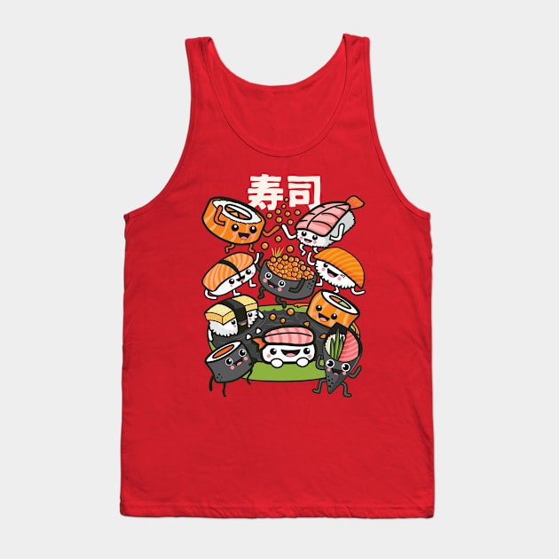 Sushi Tank Top by Plushism